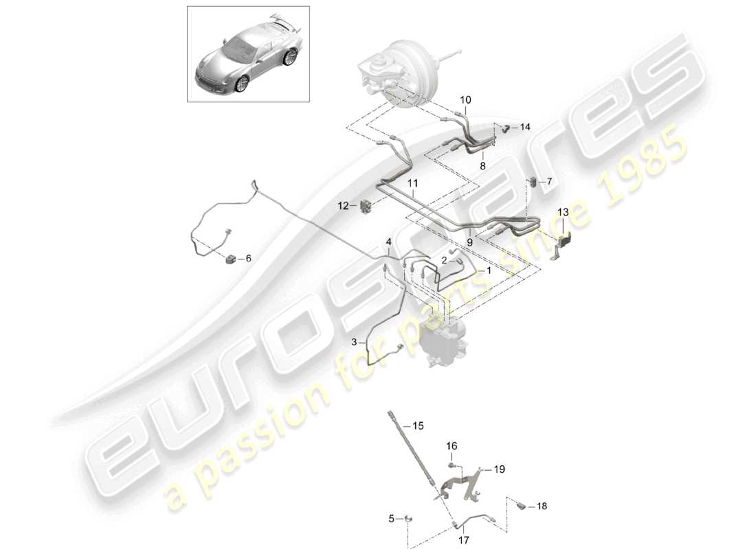 a part diagram from the porsche 991 parts catalogue