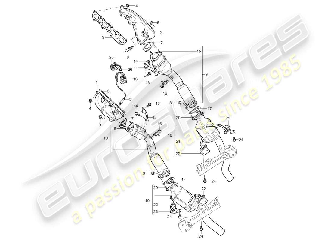 a part diagram from the porsche 2006 (cayenne e1 9pa) parts catalogue