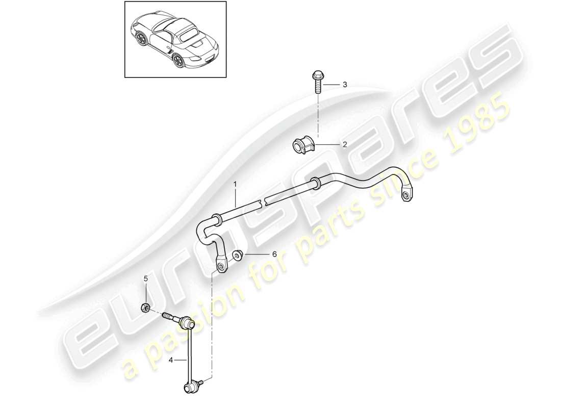 a part diagram from the porsche 2010 (987 boxster) parts catalogue