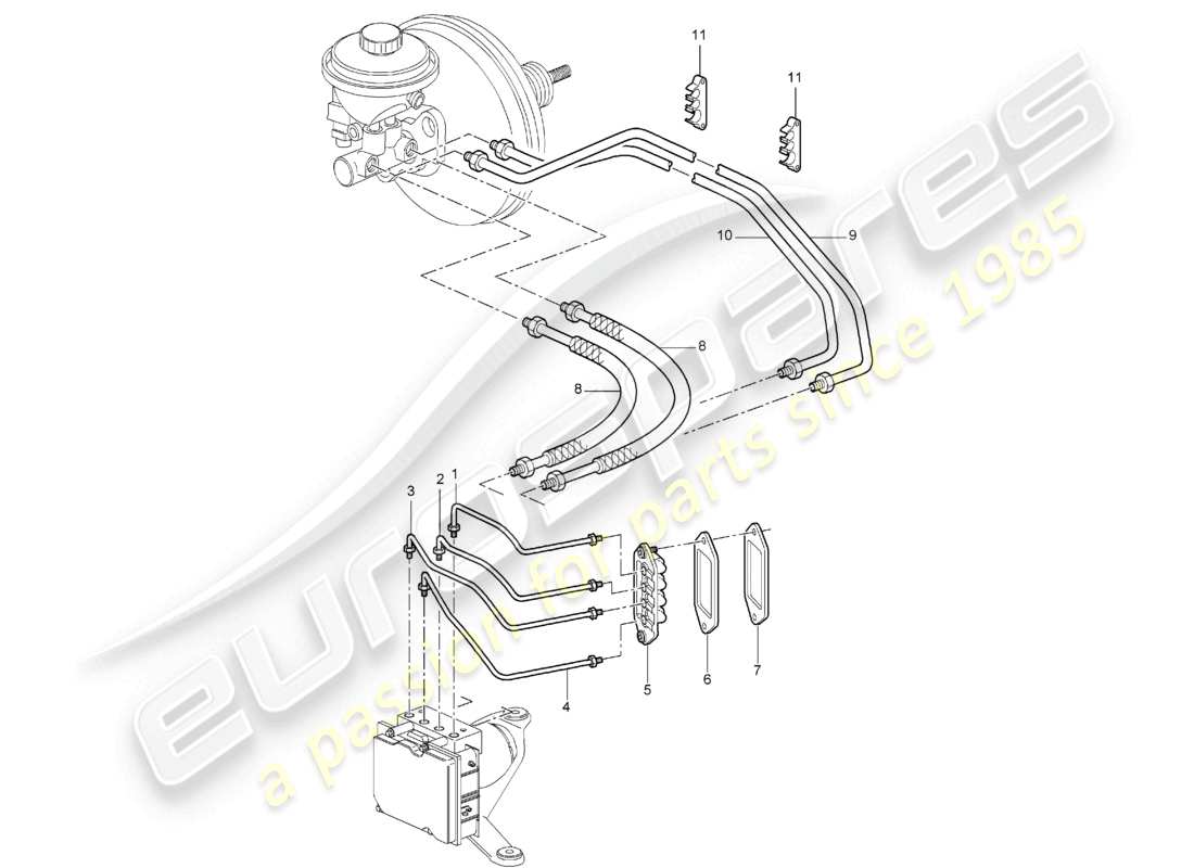a part diagram from the porsche 2006 (987 boxster) parts catalogue