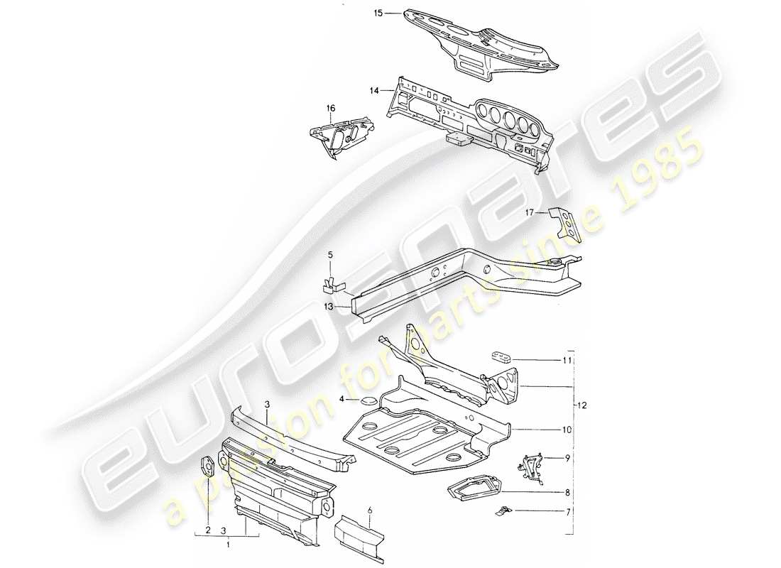 a part diagram from the porsche 1996 (993) parts catalogue