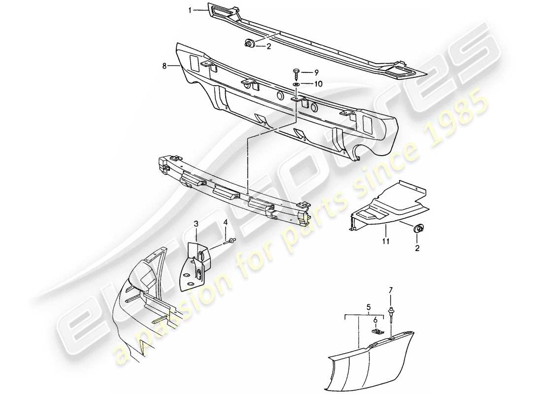 VIEW PARTS DIAGRAMS FROM THE PORSCHE 993 PARTS CATALOGUE a part diagram from the porsche 993 parts catalogue