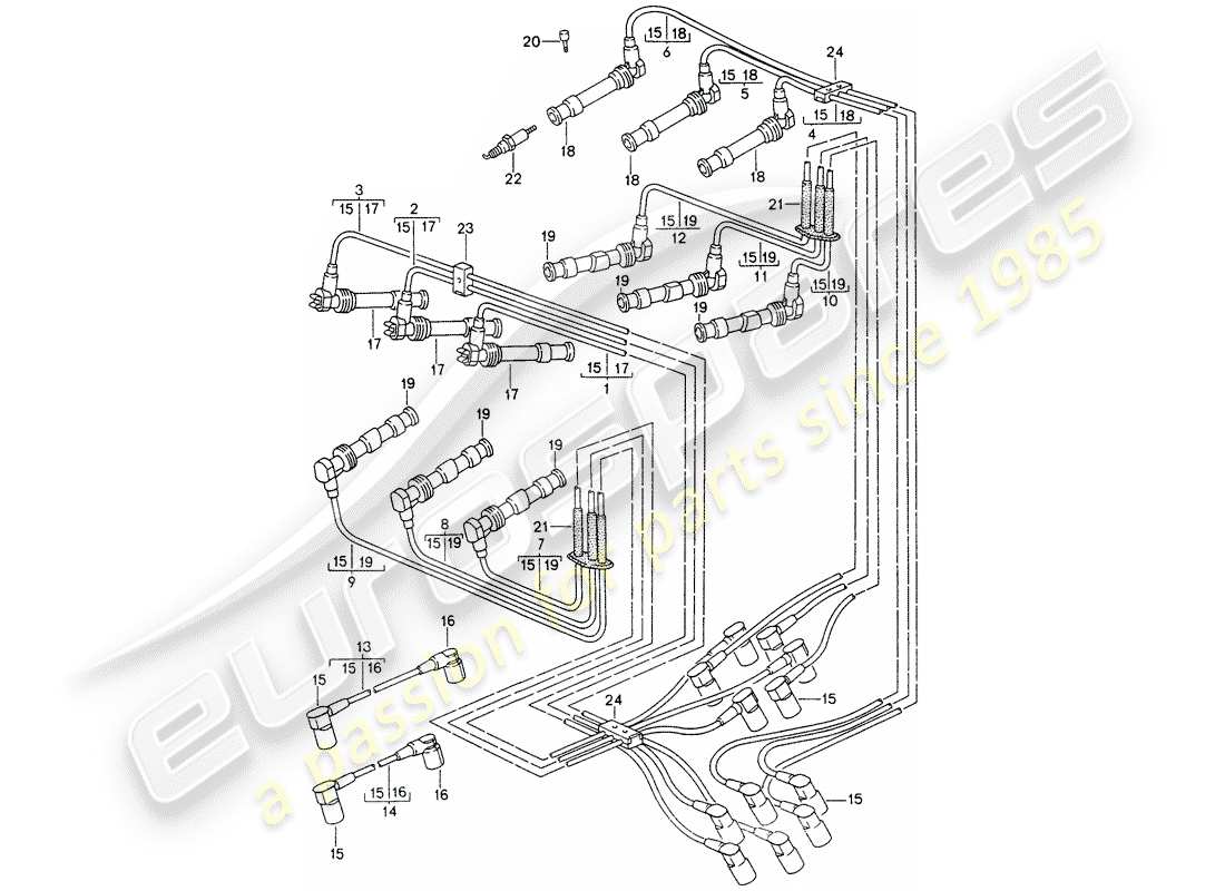VIEW PARTS DIAGRAMS FROM THE PORSCHE 993 PARTS CATALOGUE a part diagram from the porsche 993 parts catalogue