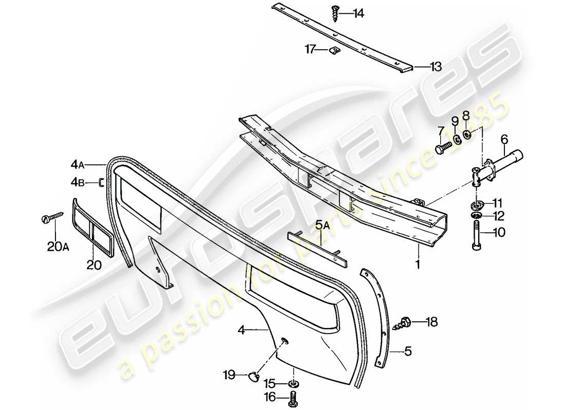 a part diagram from the porsche 928 parts catalogue