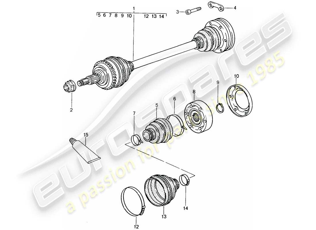 a part diagram from the porsche 993 parts catalogue