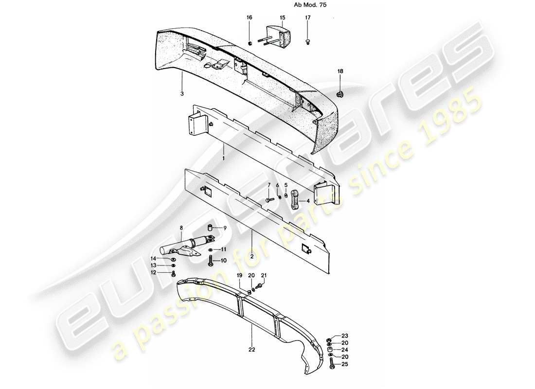 a part diagram from the porsche 1974 (914) parts catalogue