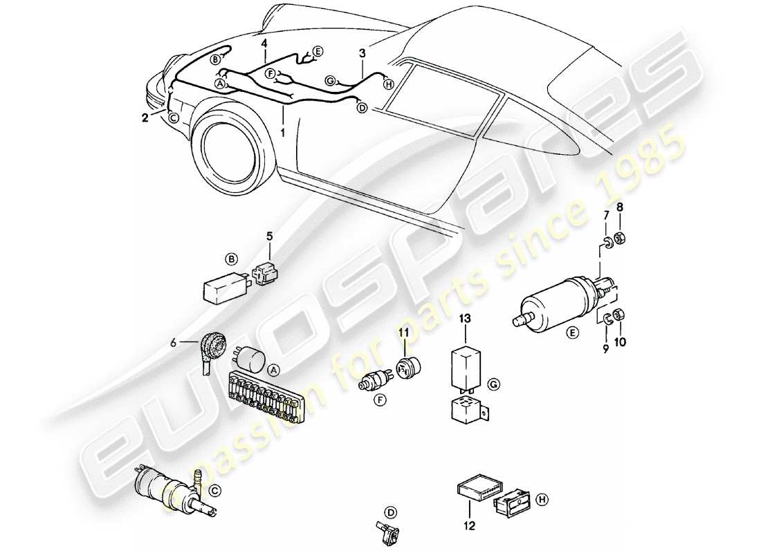 a part diagram from the porsche 1978 (911) parts catalogue
