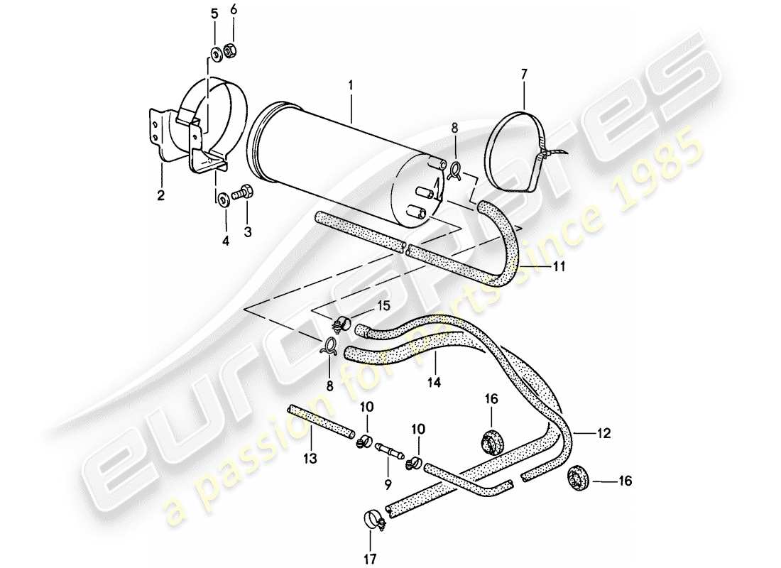 a part diagram from the porsche 911 parts catalogue