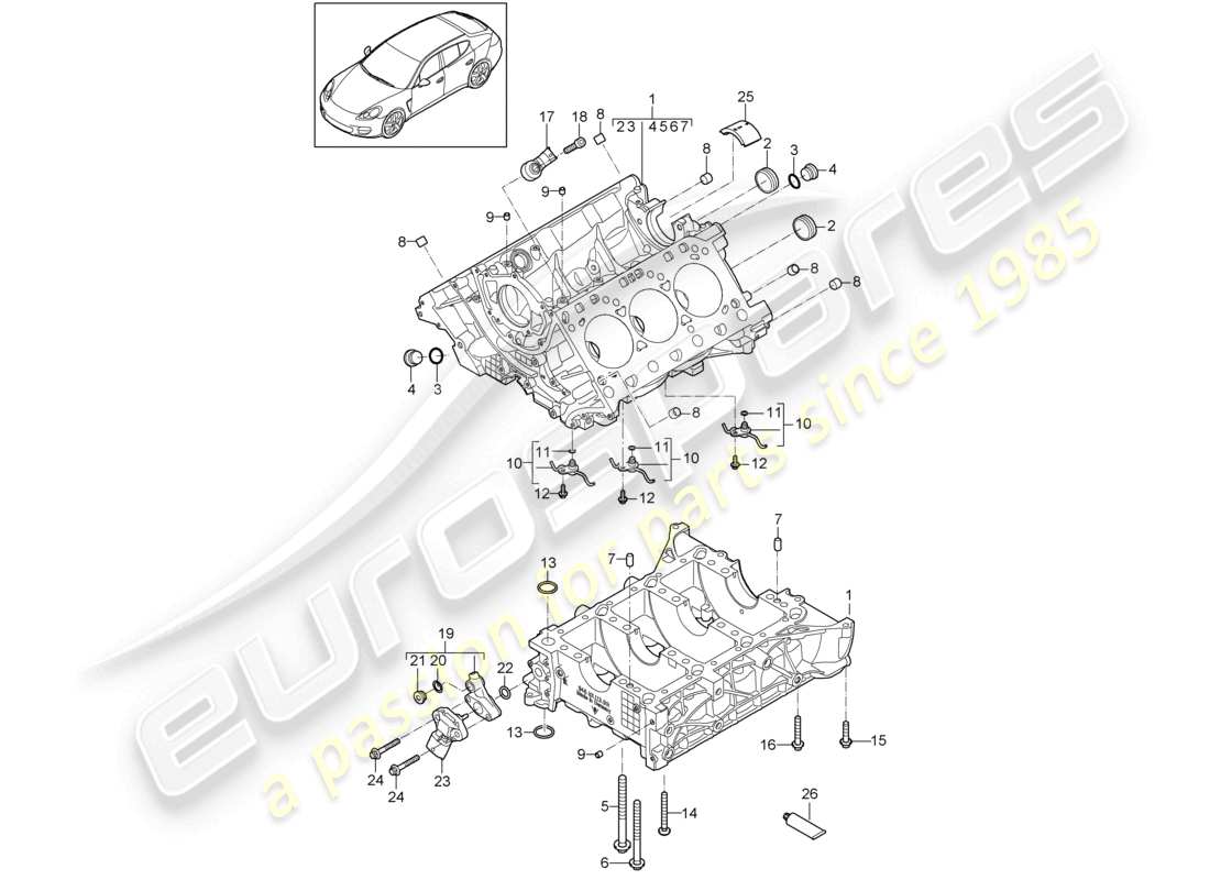 VIEW PARTS DIAGRAMS FROM THE PORSCHE PANAMERA PARTS CATALOGUE a part diagram from the porsche panamera parts catalogue