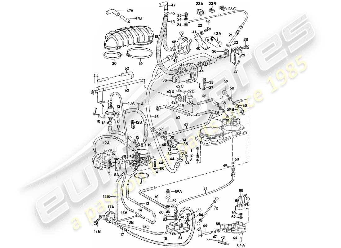a part diagram from the porsche 1980 (911) parts catalogue