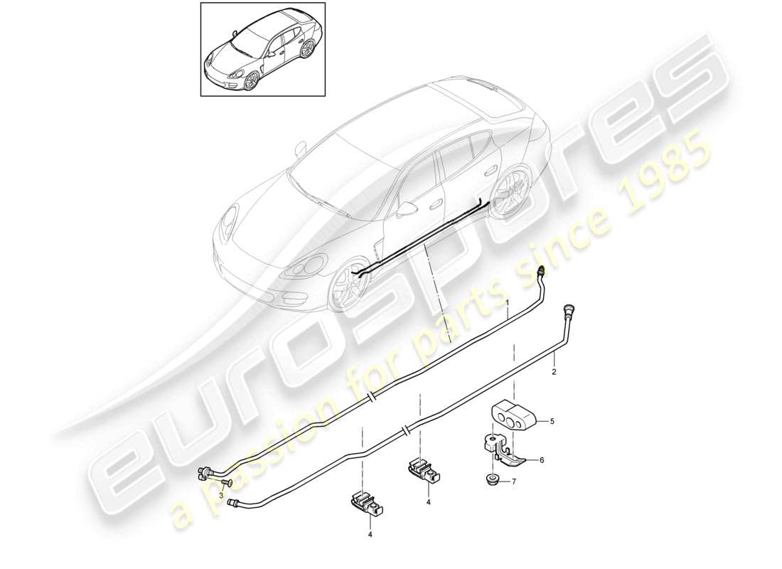 a part diagram from the porsche 2012 (panamera 970) parts catalogue