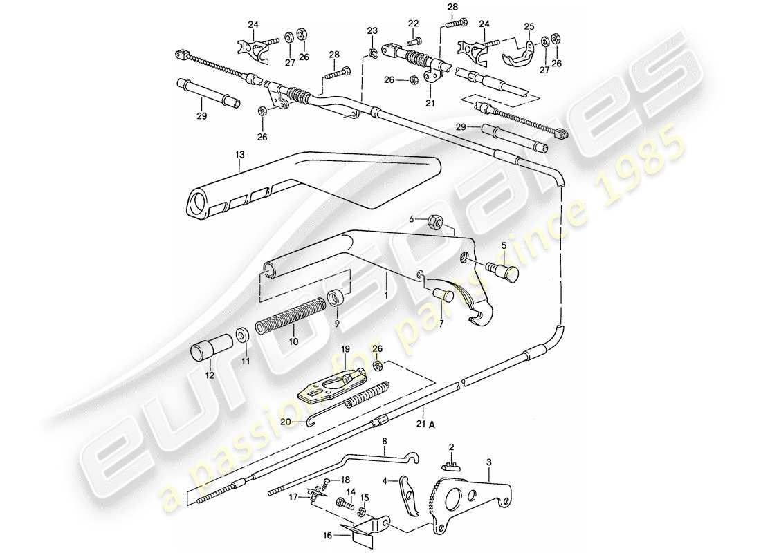 a part diagram from the porsche 1990 (928) parts catalogue