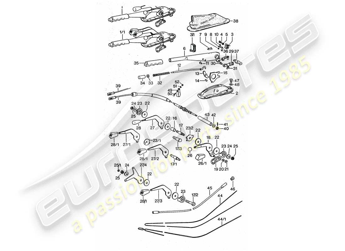 a part diagram from the porsche 1975 (911 turbo) parts catalogue