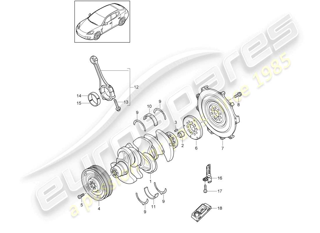 a part diagram from the porsche 2015 (panamera 970) parts catalogue