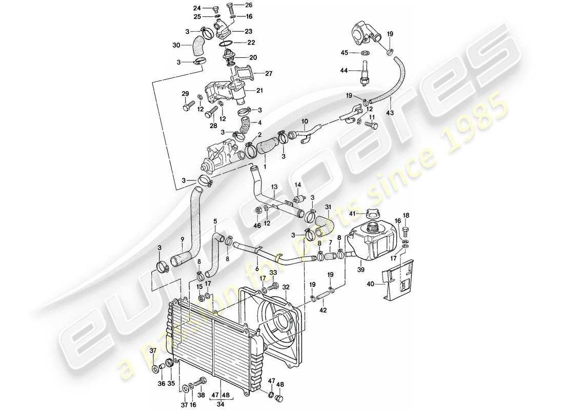 a part diagram from the porsche 1976 (924) parts catalogue