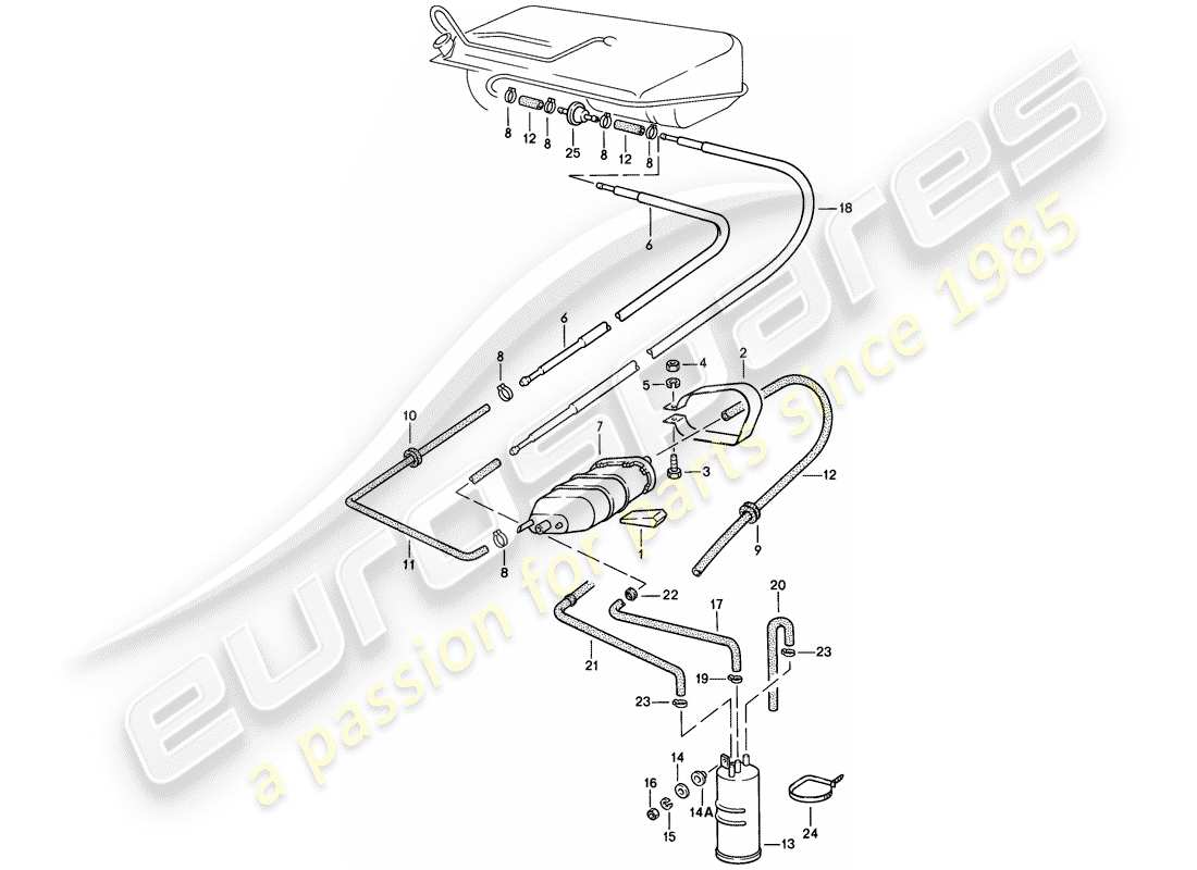a part diagram from the porsche 1976 (924) parts catalogue