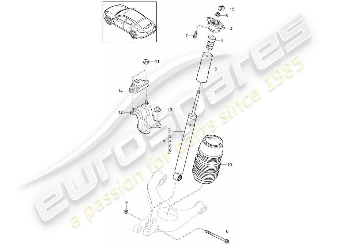 a part diagram from the porsche panamera parts catalogue