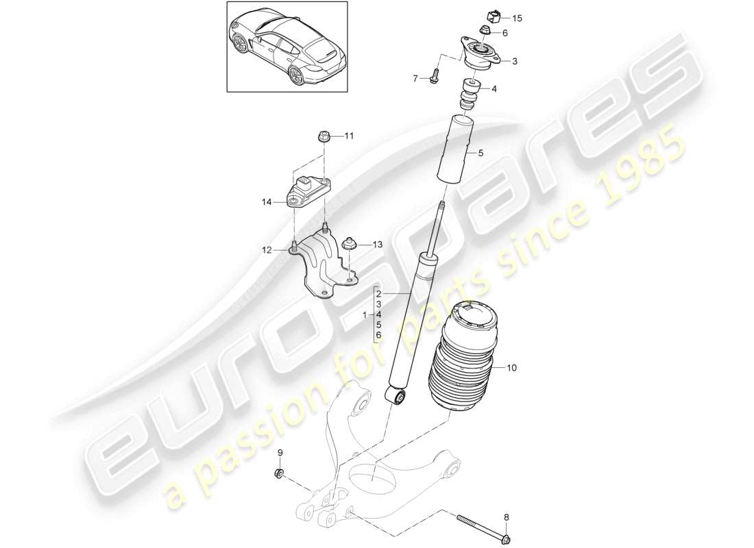 a part diagram from the porsche panamera parts catalogue
