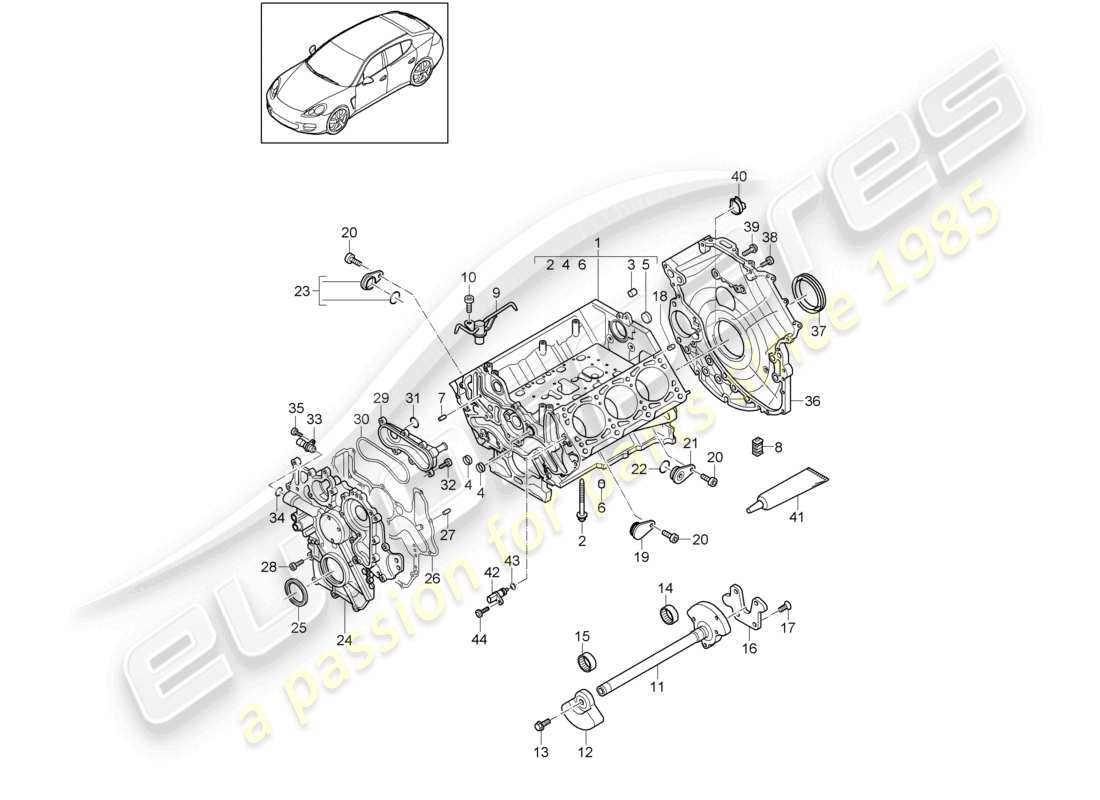VIEW PARTS DIAGRAMS FROM THE PORSCHE PANAMERA PARTS CATALOGUE a part diagram from the porsche panamera parts catalogue