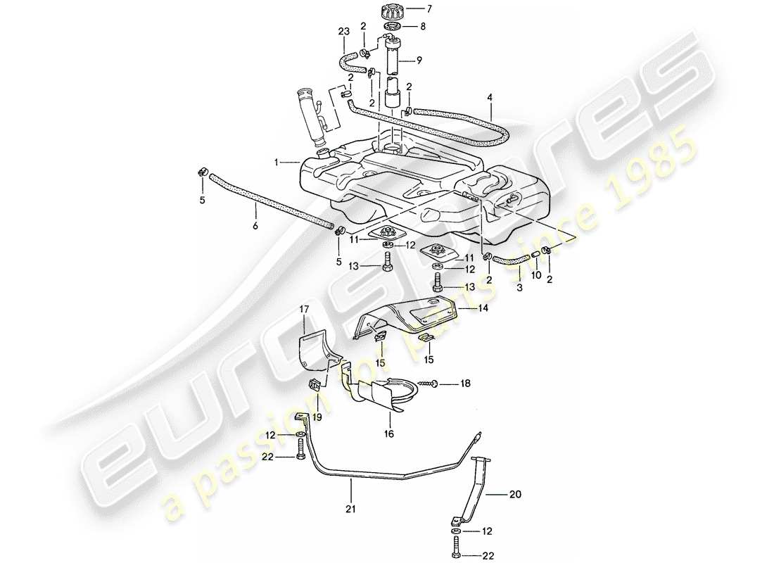 VIEW PARTS DIAGRAMS FROM THE PORSCHE 944 PARTS CATALOGUE a part diagram from the porsche 944 parts catalogue