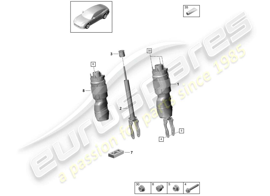 a part diagram from the porsche panamera parts catalogue