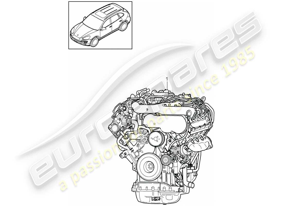 a part diagram from the porsche 2015 (cayenne e2 92a) parts catalogue