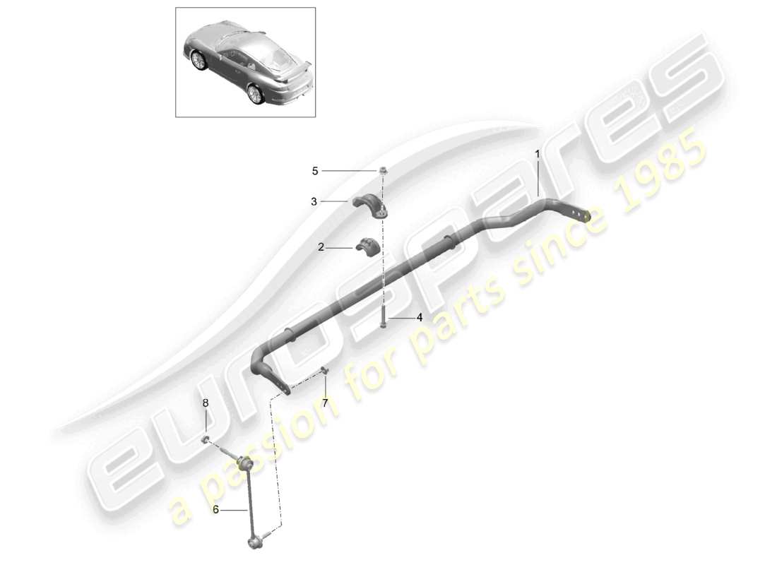 a part diagram from the porsche 2020 (991-2 r/gt3/rs) parts catalogue