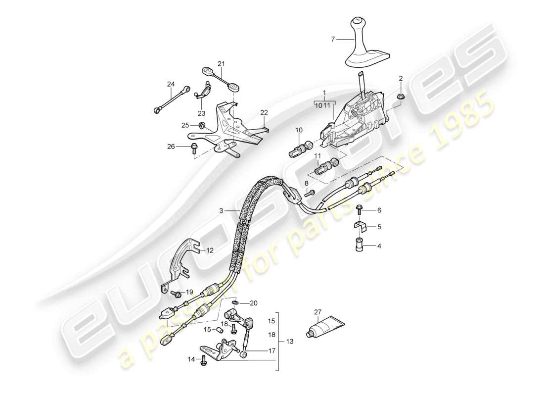 a part diagram from the porsche 2006 (987 boxster) parts catalogue