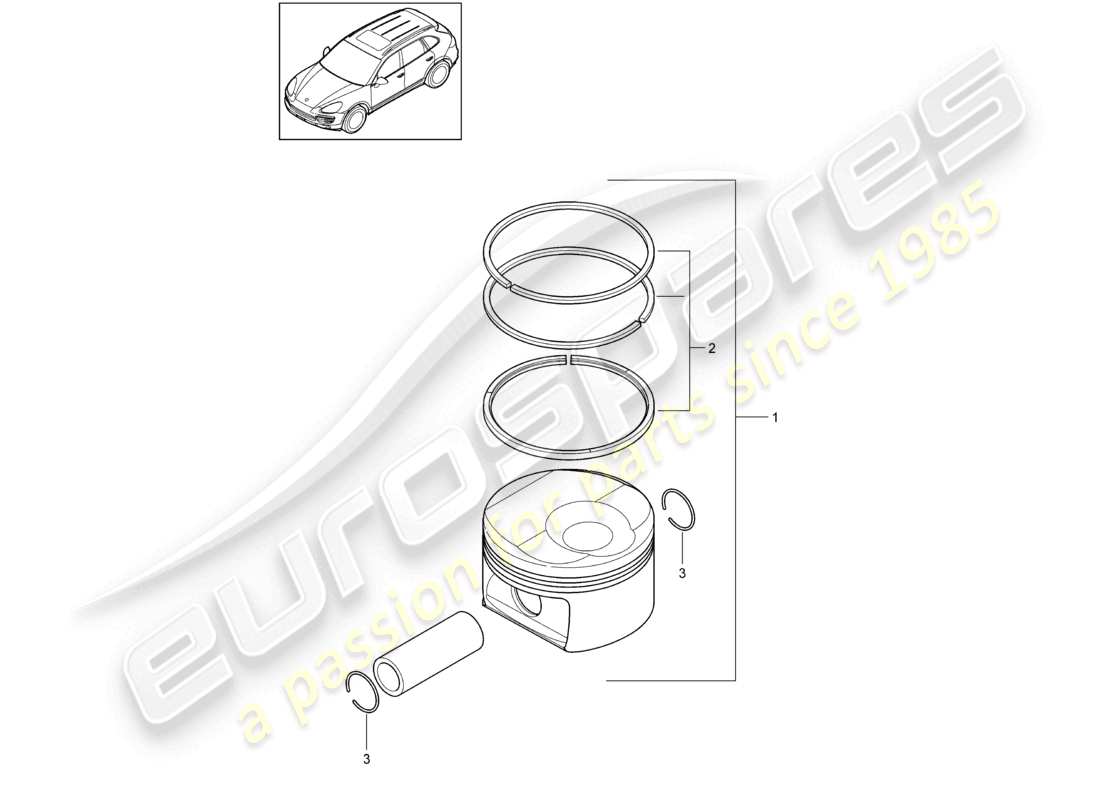 a part diagram from the porsche 2011 (cayenne e2 92a) parts catalogue