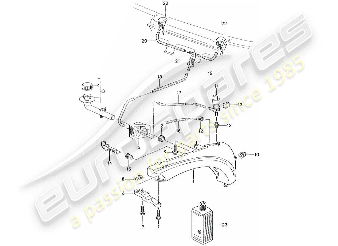a part diagram from the porsche 996 parts catalogue