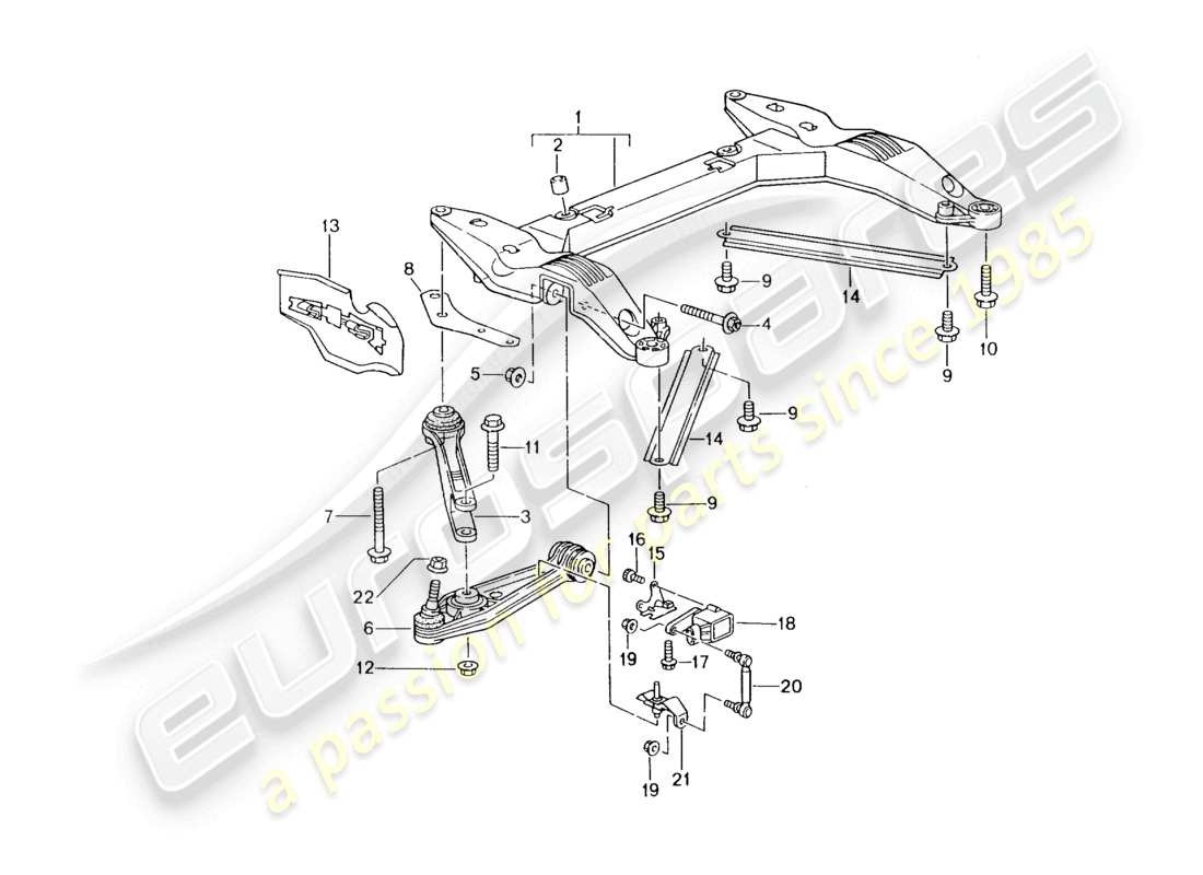 a part diagram from the porsche 2004 (986 boxster) parts catalogue