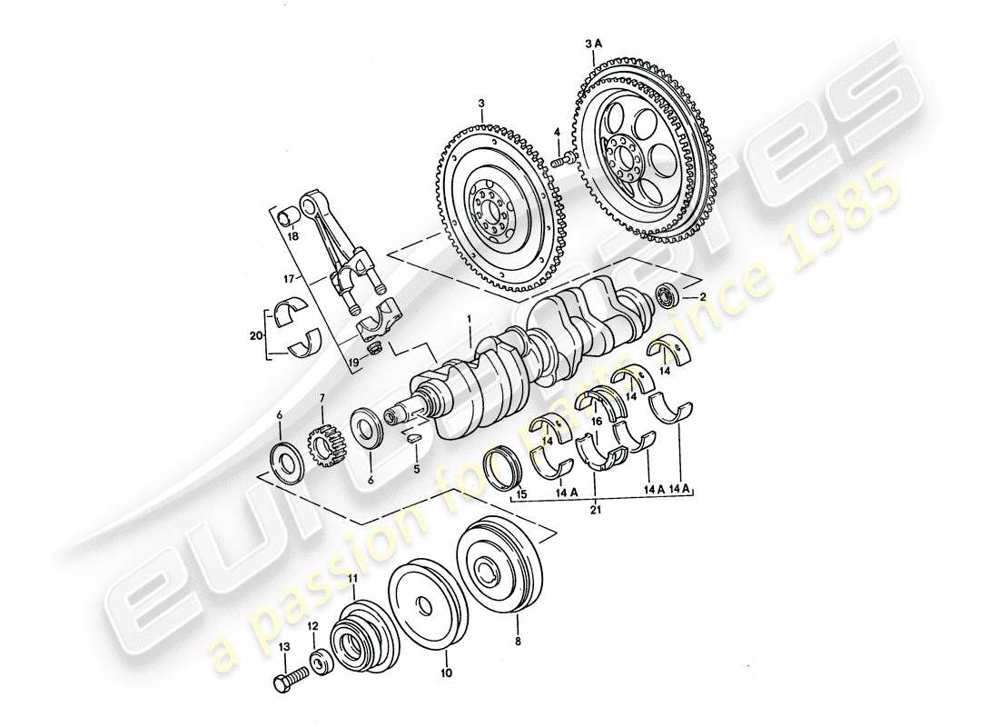 a part diagram from the porsche 928 parts catalogue