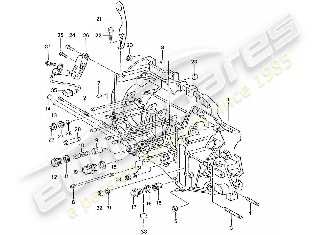 a part diagram from the porsche 2003 (996 turbo / gt2) parts catalogue