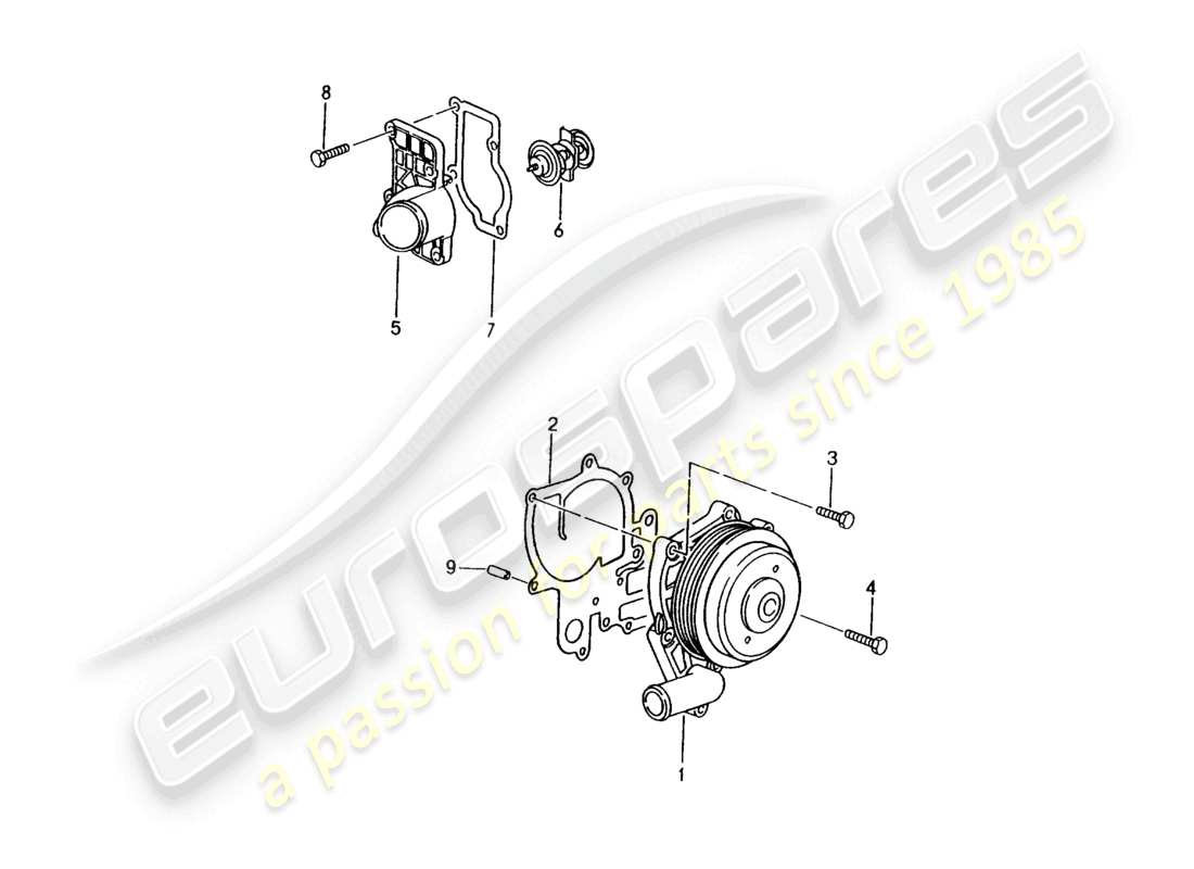 a part diagram from the porsche 2004 (986 boxster) parts catalogue
