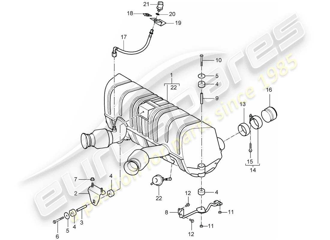 a part diagram from the porsche carrera gt parts catalogue