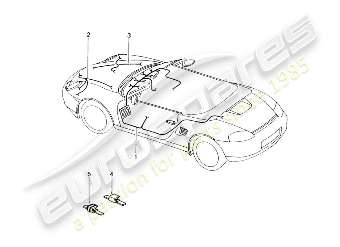 a part diagram from the porsche 2002 (986 boxster) parts catalogue