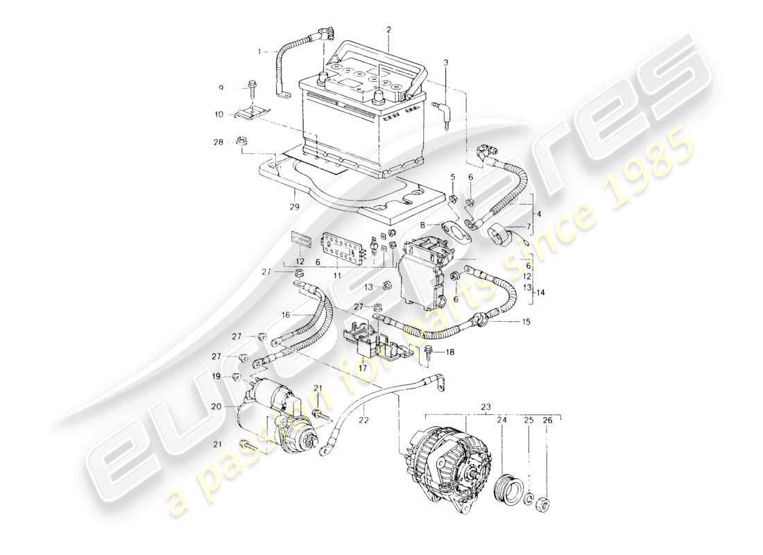a part diagram from the porsche 2002 (986 boxster) parts catalogue