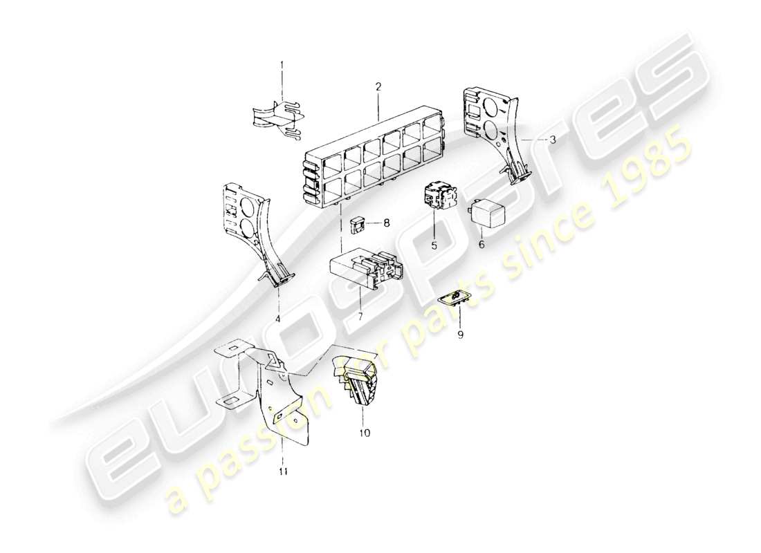 a part diagram from the porsche 2004 (986 boxster) parts catalogue
