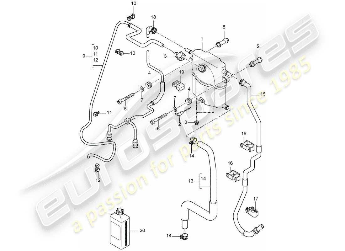 a part diagram from the porsche 2005 (carrera gt) parts catalogue