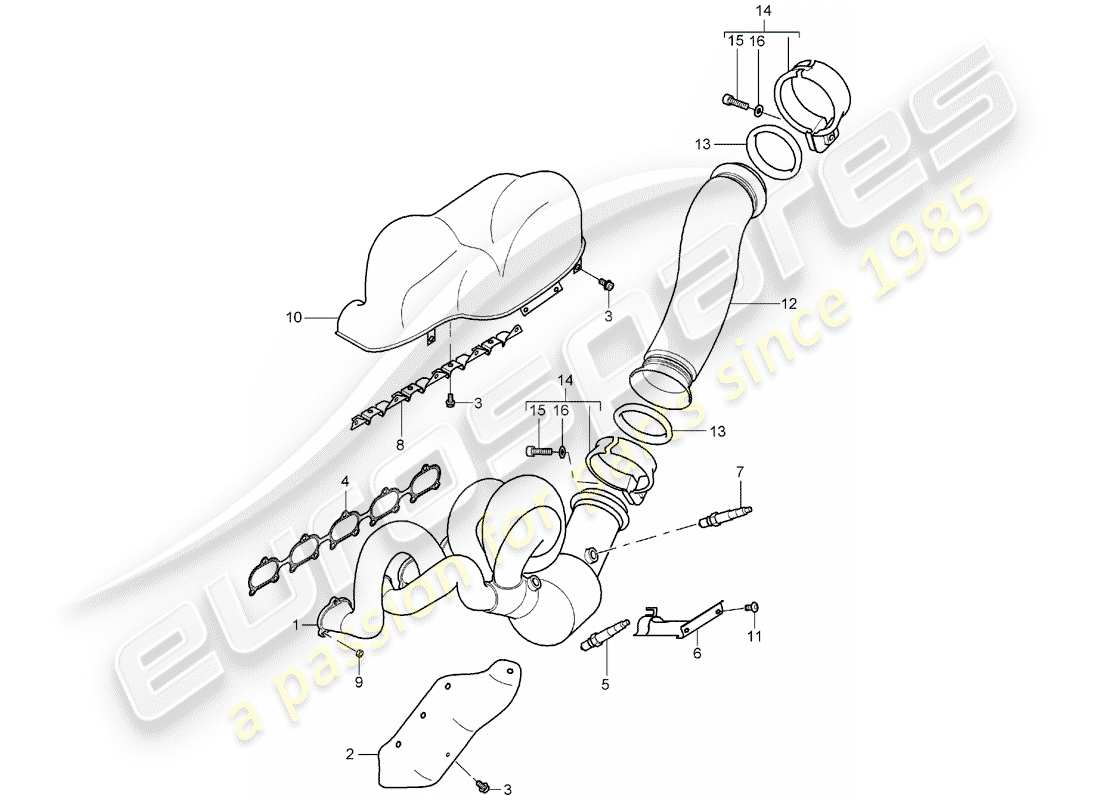a part diagram from the porsche carrera gt parts catalogue