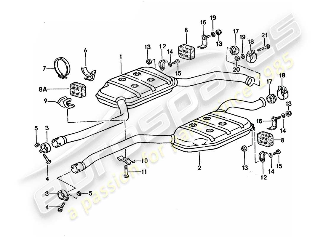 a part diagram from the porsche 1993 (928) parts catalogue