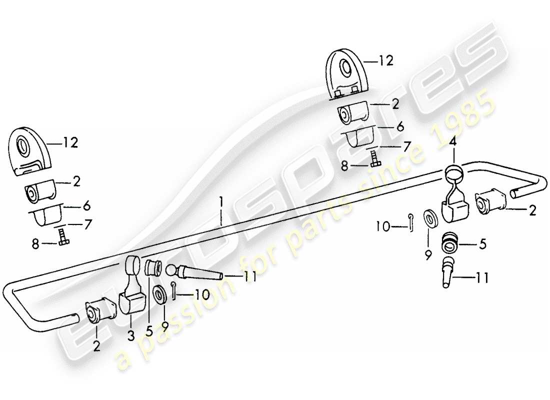 a part diagram from the porsche 1965 (911/912) parts catalogue