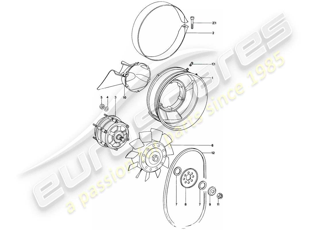 a part diagram from the porsche 1975 (914) parts catalogue