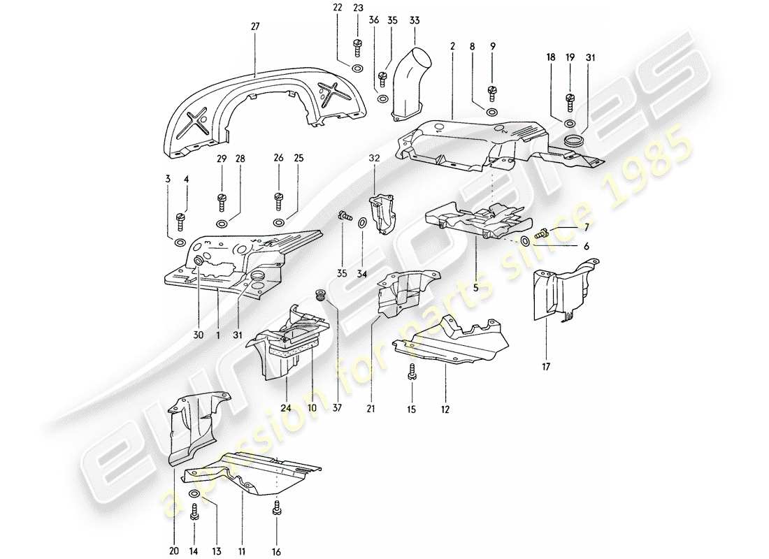 a part diagram from the porsche 914 parts catalogue