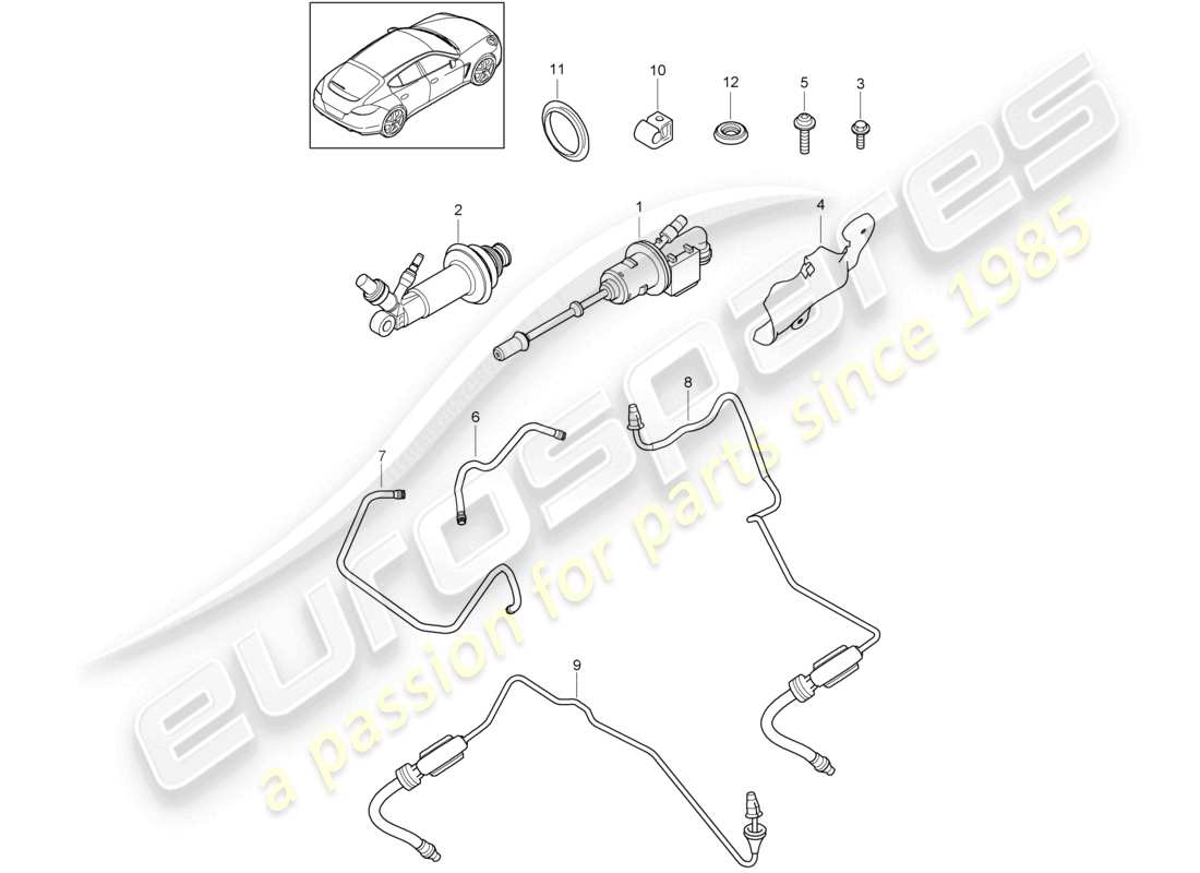 a part diagram from the porsche 2015 (panamera 970) parts catalogue