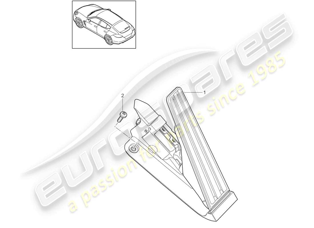a part diagram from the porsche panamera parts catalogue