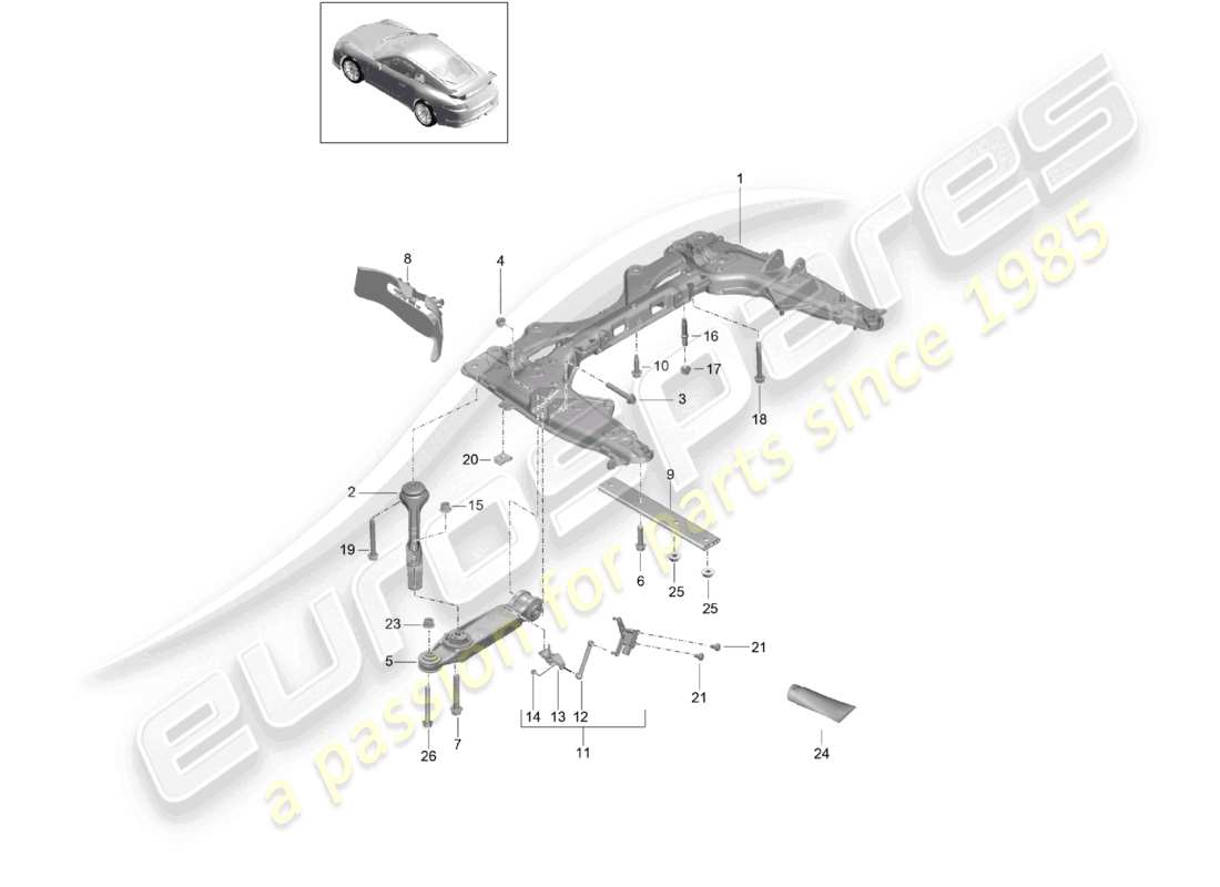 a part diagram from the porsche 2017 (991-2 r/gt3/rs) parts catalogue