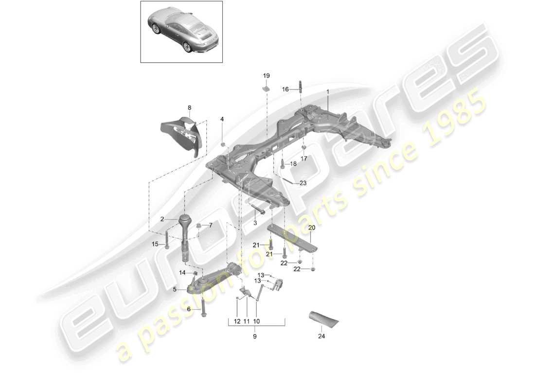 VIEW PARTS DIAGRAMS FROM THE PORSCHE 991 PARTS CATALOGUE a part diagram from the porsche 991 parts catalogue