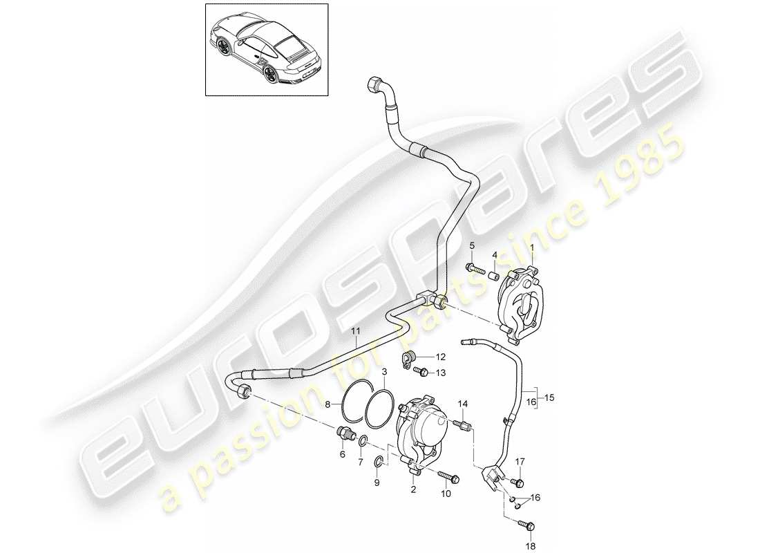 a part diagram from the porsche 997 parts catalogue