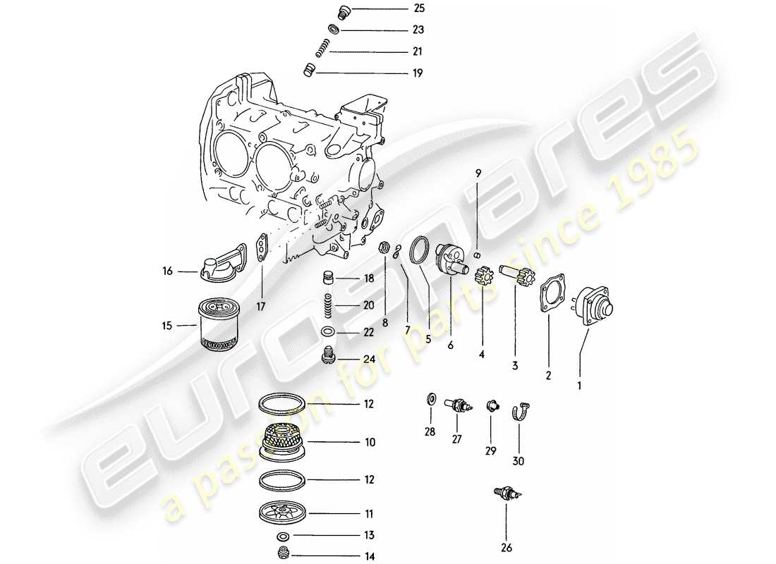 a part diagram from the porsche 1976 (914) parts catalogue
